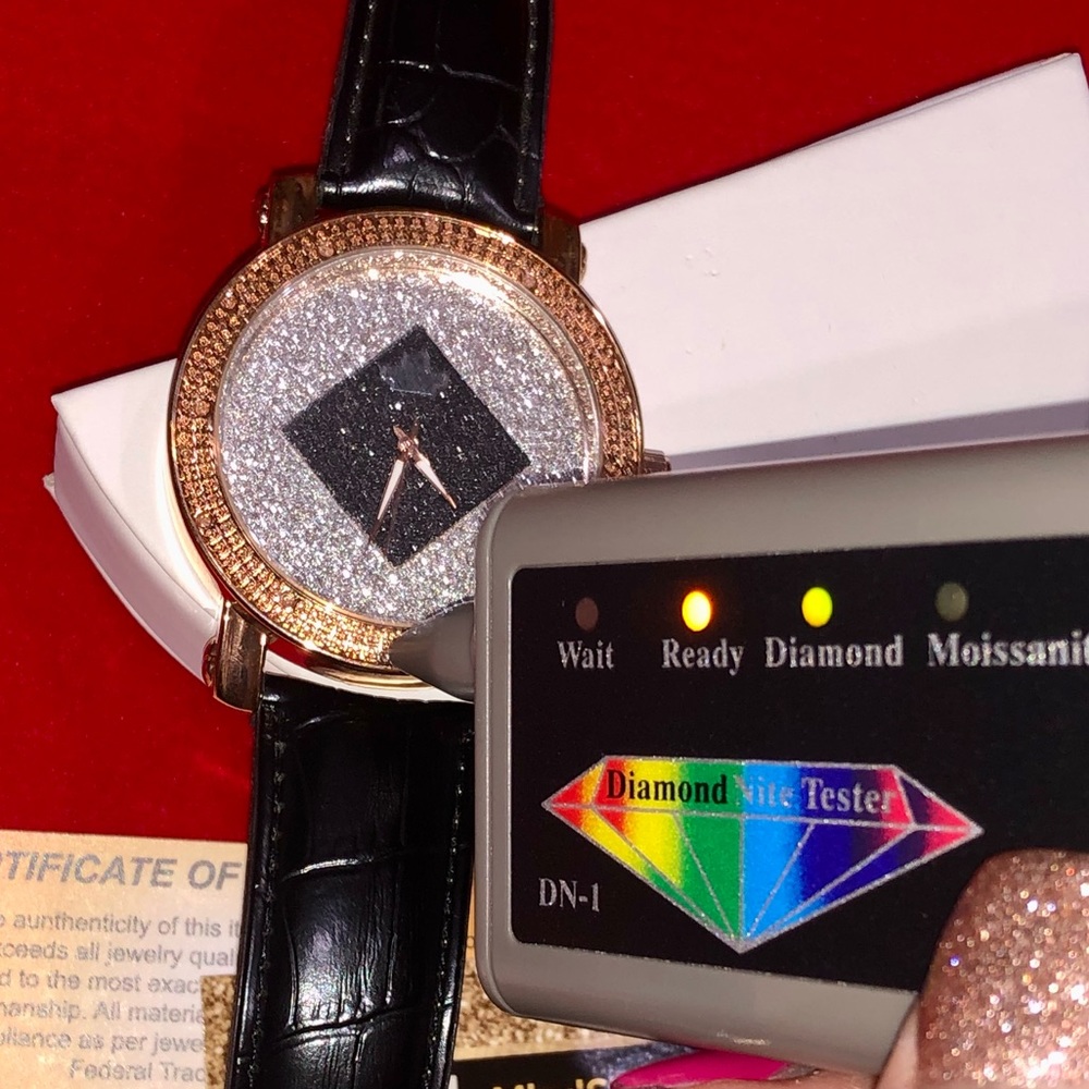 Real diamond watch for men, not CZ not lab made, custom made natural diamond HOT